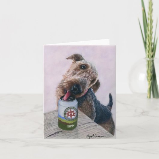Blij puppy bedankkaart (Voorkant)