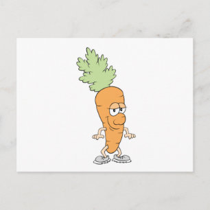 blij rare karikaturale wortel briefkaart