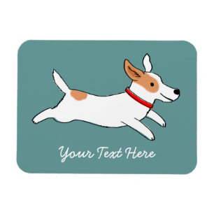 Blij rennende Jack Russell Terrier - Aangepaste te Magneet