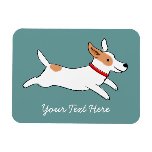 Blij rennende Jack Russell Terrier - Aangepaste te Magneet (Horizontaal)