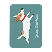 Blij rennende Jack Russell Terrier - Aangepaste te Magneet (Verticaal)