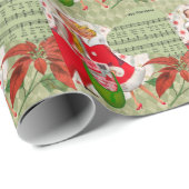 Blij Retro jaren 50 Kerst Koppel Cadeaupapier (Rol Hoek)