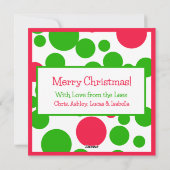 Blij Retro Moderne Bellen Vierkant Feestdagenkaart (Achterkant)