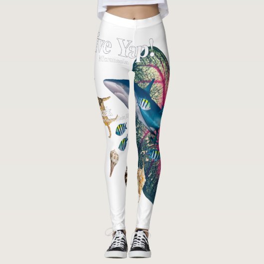 Blij rifhaai leggings (Voorkant)