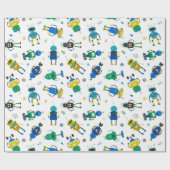 Blij Robots Cadeaupapier (Vlak)