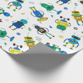Blij Robots Cadeaupapier (Hoek)