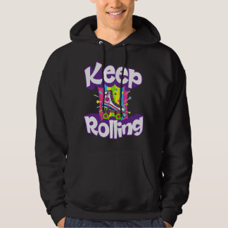 Blij Rol Funny Retro 80's Roller Skate Cadeau Wo Hoodie