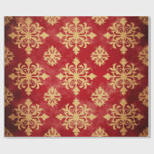 Blij Rood en Goud Cadeaupapier (Vlak)