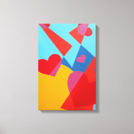 Blij Rood Hart Abstract Print