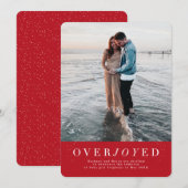 Blij rood vakantie zwangerschapsaankondiging save the date (Voorkant / Achterkant)