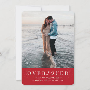 Blij rood vakantie zwangerschapsaankondiging save the date