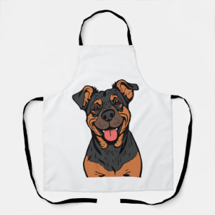 Blij Rottweiler Cartoon � Schattige en Vriendelijk Schort