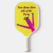 Blij Roze Feest Leven Pickleball Paddle (Voorkant)