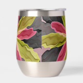 Blij, Roze Groene Antraciet Fantasie Bloem Fractal (Links)