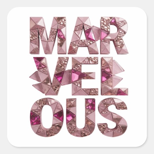 Blij Roze VERBLIJFEND Sticker Grafisch (Voorkant)