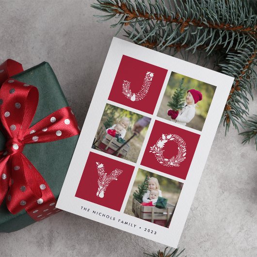 Blij Schrift | Drie Foto Kerstkaart