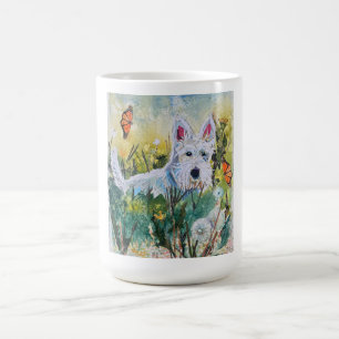 Blij Scottie in een veld Koffiemok