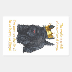 Blij Scottish Terrier Koning Rechthoekige Sticker