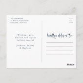 Blij script | Navy vakantiefoto Briefkaart (Achterkant)