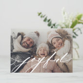 Blij script overlay foto donkerrood feestdagenkaart (Staand voorkant)