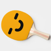 Blij Smiley Gezicht Oranje Ping Pong Batje (Zijkant)