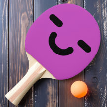 Blij Smiley Gezicht Paarse Ping Pong Paddle