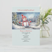 Blij Sneeuwman Kaart (Staand voorkant)