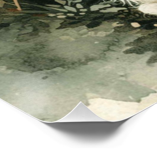 Blij springen: Een beetje speelse konijn Perfect Poster (Hoek)