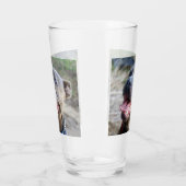 Blij Staffordshire Bull Terrier, Bierglas Glas (Links)