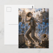 Blij / Swingdanser / Centraal Plein Briefkaart (Voorkant / Achterkant)