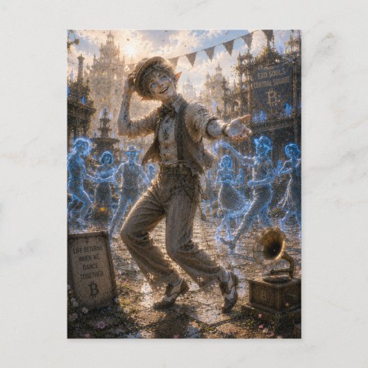Blij / Swingdanser / Centraal Plein Briefkaart (Voorkant)