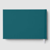 Blij Teal Modern Foto Gastenboek (Achterkant)