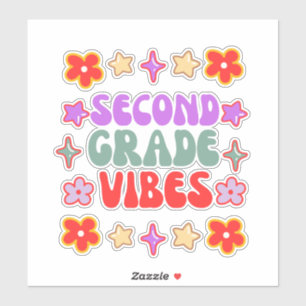 Blij terug naar school, 2e klas vibes sticker