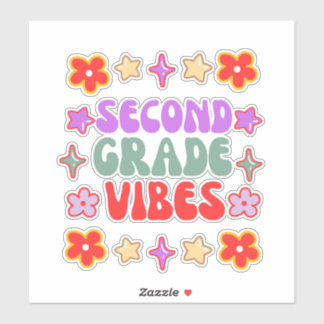 Blij terug naar school, 2e klas vibes sticker