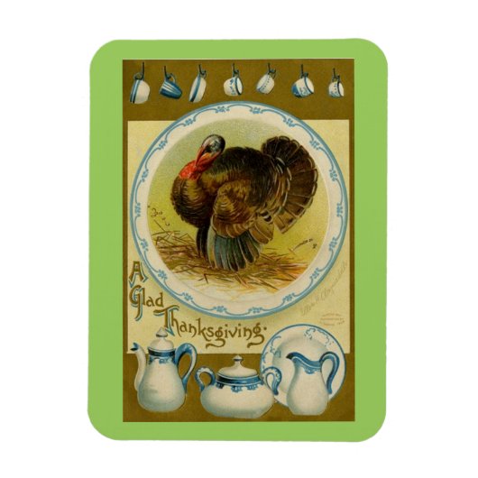 Blij Thanksgiving Turkije Magneet (Verticaal)