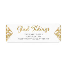 Blij Tidings Kerst retour adres