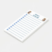 Blij Tijgertje met Rugzak en Drinken Post-it® Notes (Schuin)