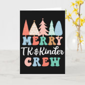 Blij Tk En Kinder Crew Kleuterleidster Kerstmis Kaart (Gele Bloem)