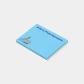 Blij trio cartoonrobots post-it® notes (Schuin)