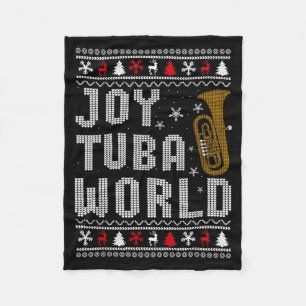 Blij Tuba Wereld Grappige Muziek Liefhebber Lelijk Fleece Deken