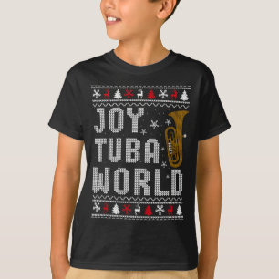 Blij Tuba Wereld Grappige Muziek Liefhebber Lelijk T-shirt