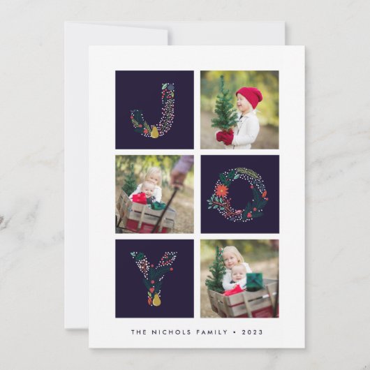 Blij Type | Drie Foto Kerstkaart (Voorkant)