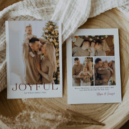 Blij TYPOGRAFIE Eenvoudige Minimalistische Foto Feestdagenkaart