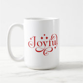 Blij typografie Rood Wit Koffiemok (Links)