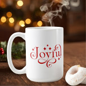 Blij typografie Rood Wit Koffiemok