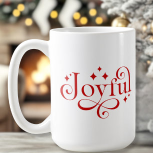 Blij typografie Rood Wit Koffiemok