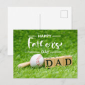 Blij Vaderdag op groen gras Briefkaart (Voorkant / Achterkant)