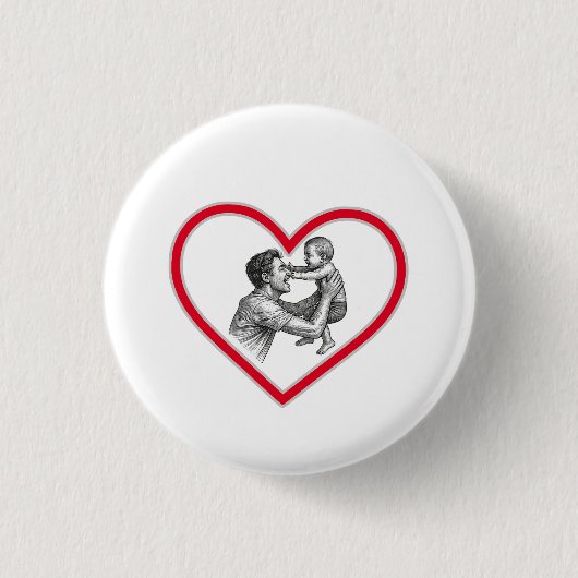 Blij vaderschap - Vader en baby Ronde Button 3,2 Cm (Voorkant)
