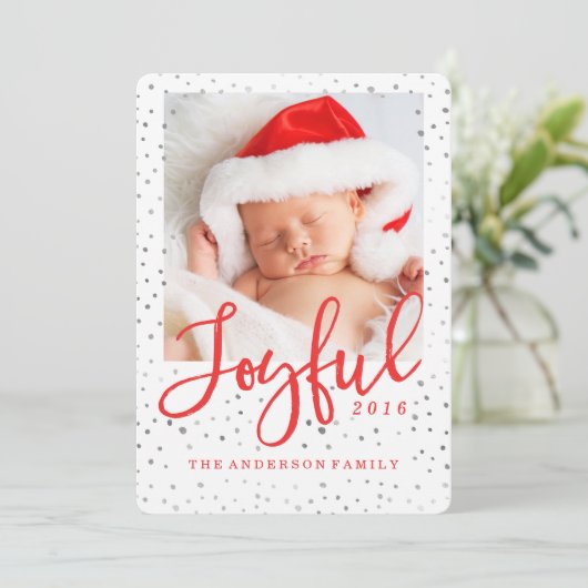 blij | Vakantiefotokaart Feestdagenkaart (Staand voorkant)