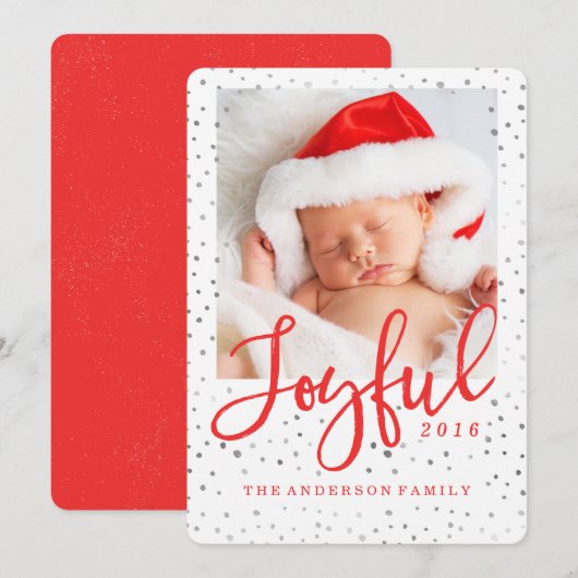 blij | Vakantiefotokaart Feestdagenkaart (Voorkant / Achterkant)